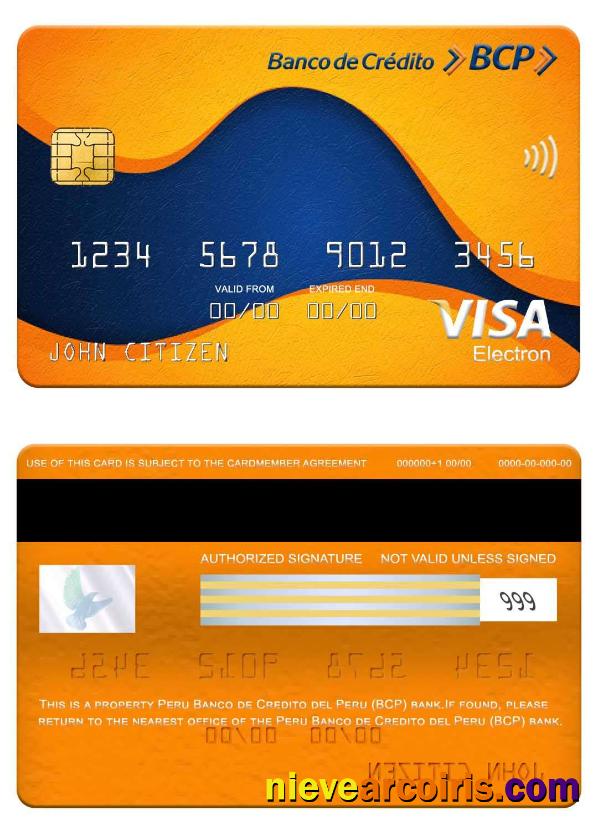 Peru Banco de Credito del Peru (BCP) bank visa electron card